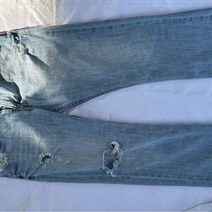 Distressed Light Blue Jeans